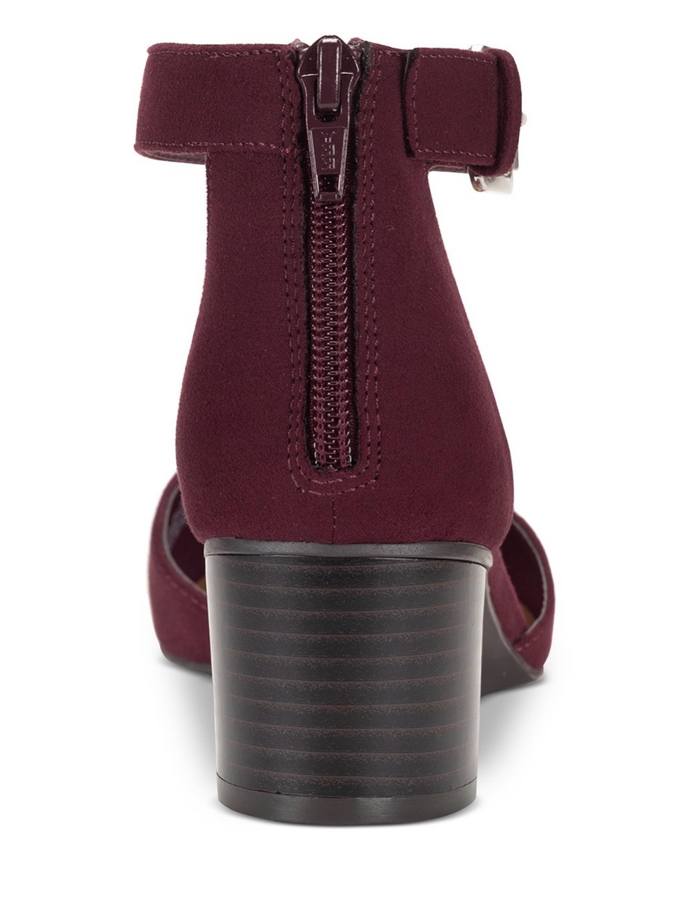 Style & Co Alinaa Burgundy Two-Piece Block Heel Dress Pumps - Picture 12 of 13